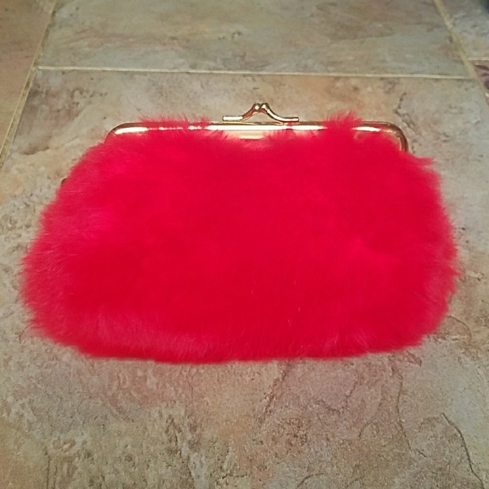 Ingber Vintage Rabbit Fur Coin Purse❤